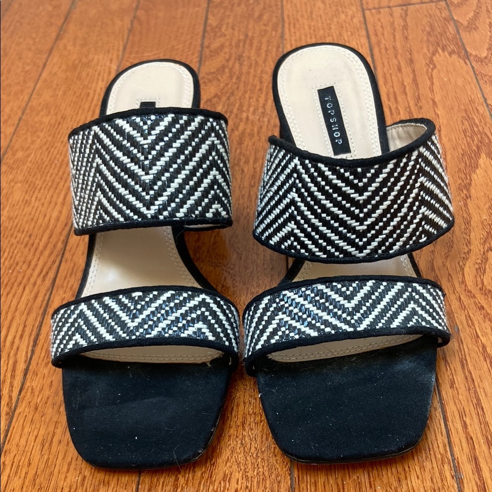 Topshop Black and White Women's Sandals